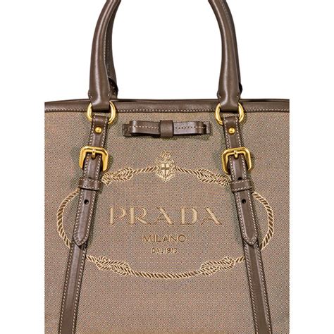 PRADA Logo Jacquard Tote BN1841 UCW F0B16 Bag Ladies